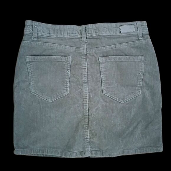 Black Label C'est Toi Gray Corduroy Miniskirt L Grunge Y2K Classics - Picture 2 of 5
